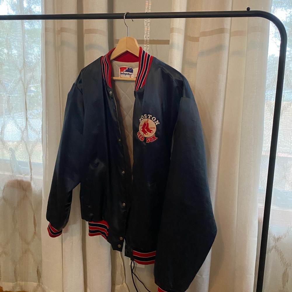 Original Vintage 1970s Red Sox Embroidered Logo Bomber Jacket